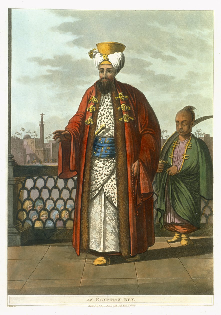 Bir Mısırlı Bey, Thomas Milton (1743-1827) pub tarafından oyulmuş 