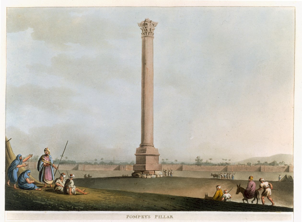 Pompey Sütunu, Thomas Milton (1743-1827) pub tarafından oyulmuş 