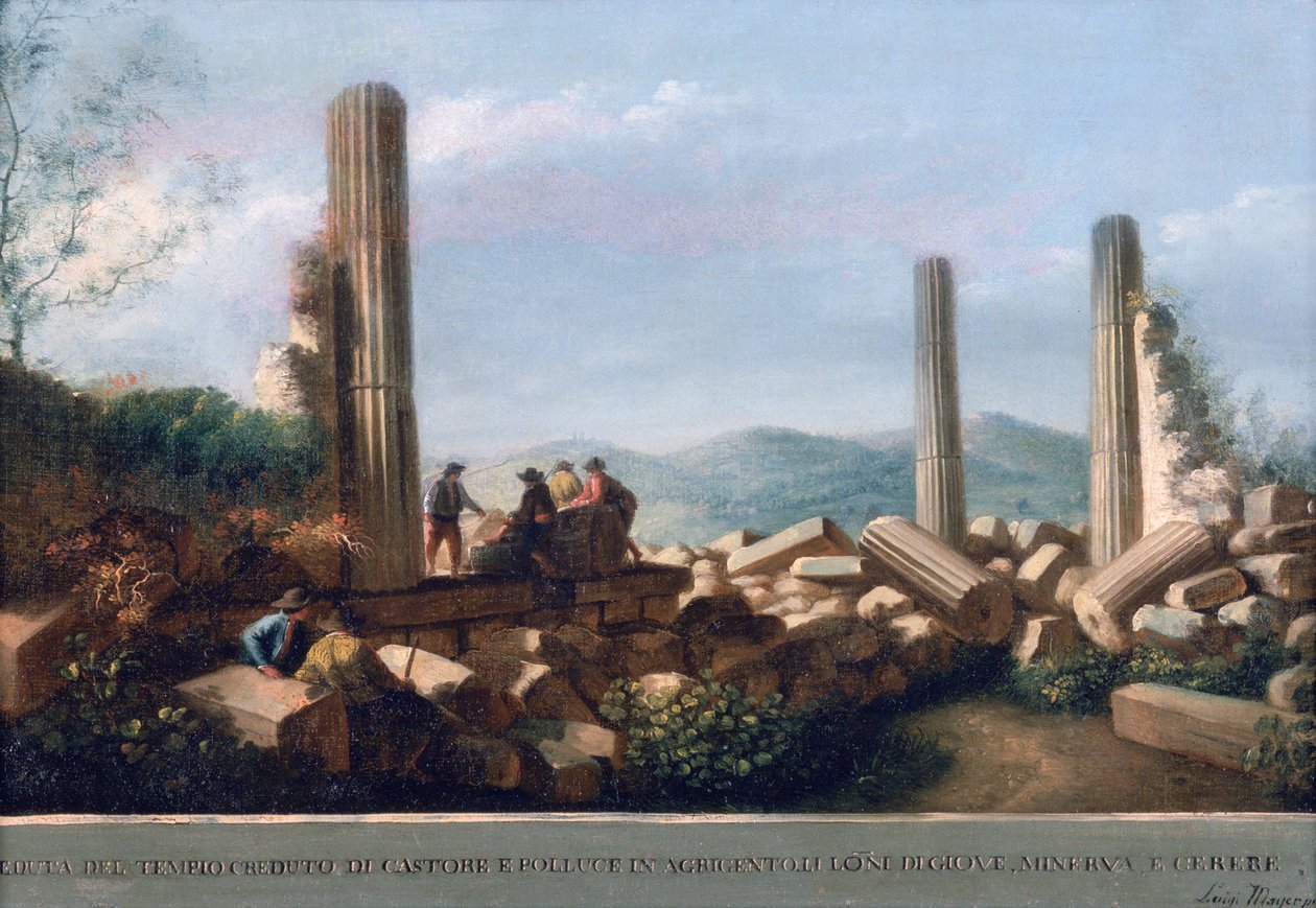 Castor ve Pollux Tapınağı by Luigi Mayer