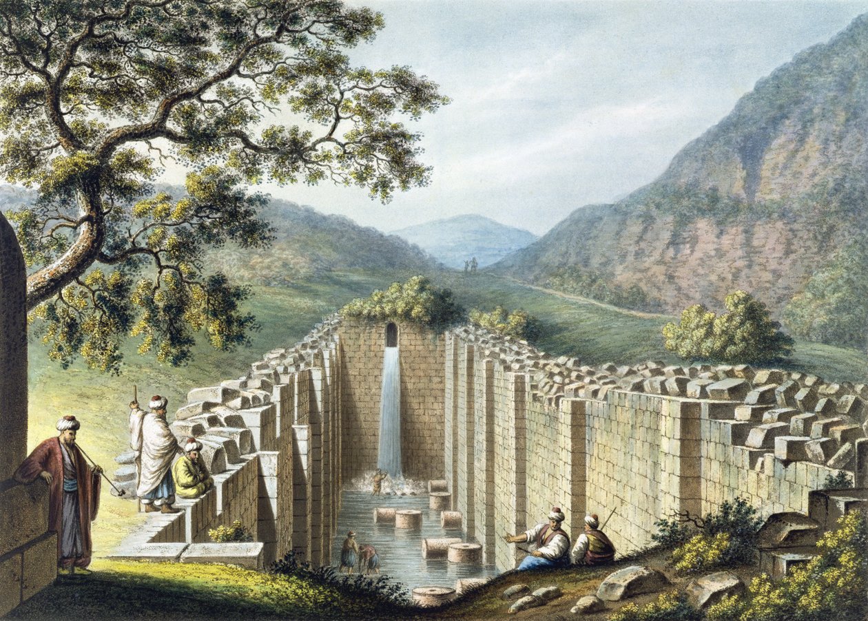 Siloah Çeşmesi, Kudüs, pub. William Watts tarafından, 1801 by Luigi Mayer