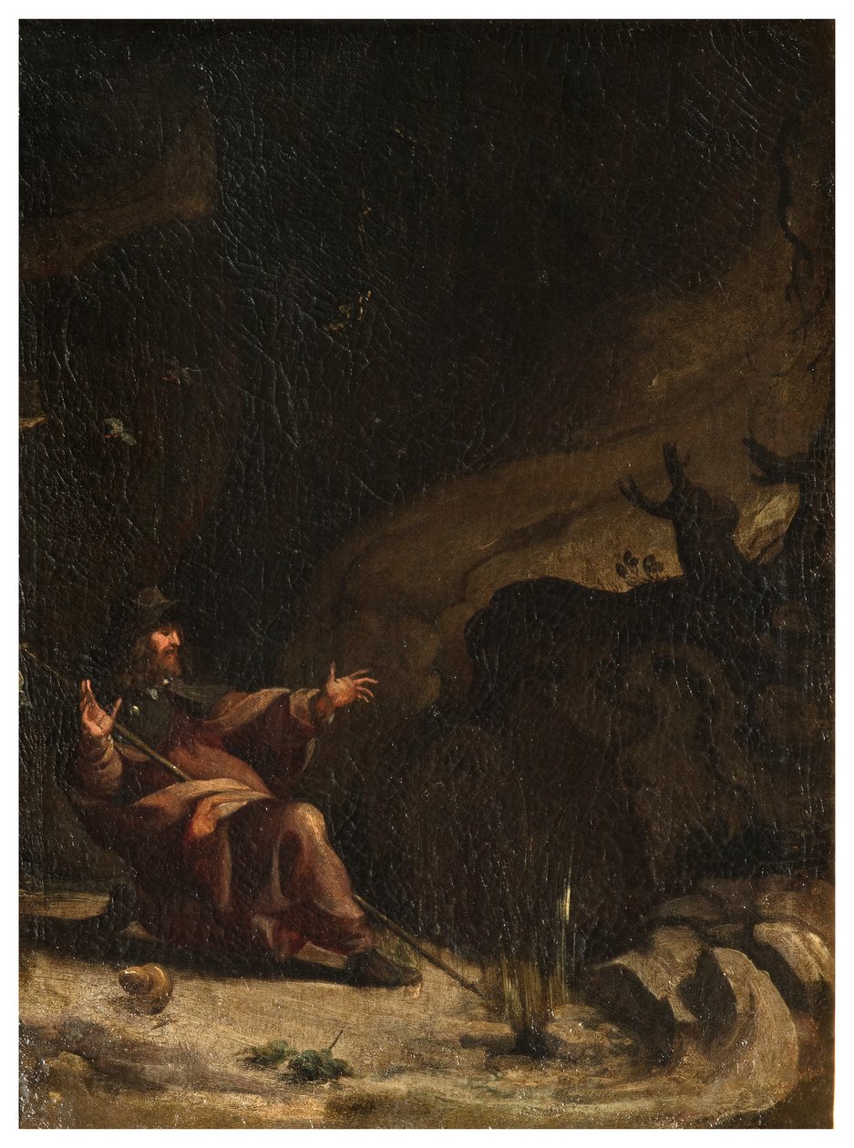 Kuzey Transept, San Rocco Sunağı 1635, 45, Genovesino 1645, San Rocco çöldeki fuarlar tarafından ziyaret edildi, Sağ altta boyanmış by Luigi Miradori