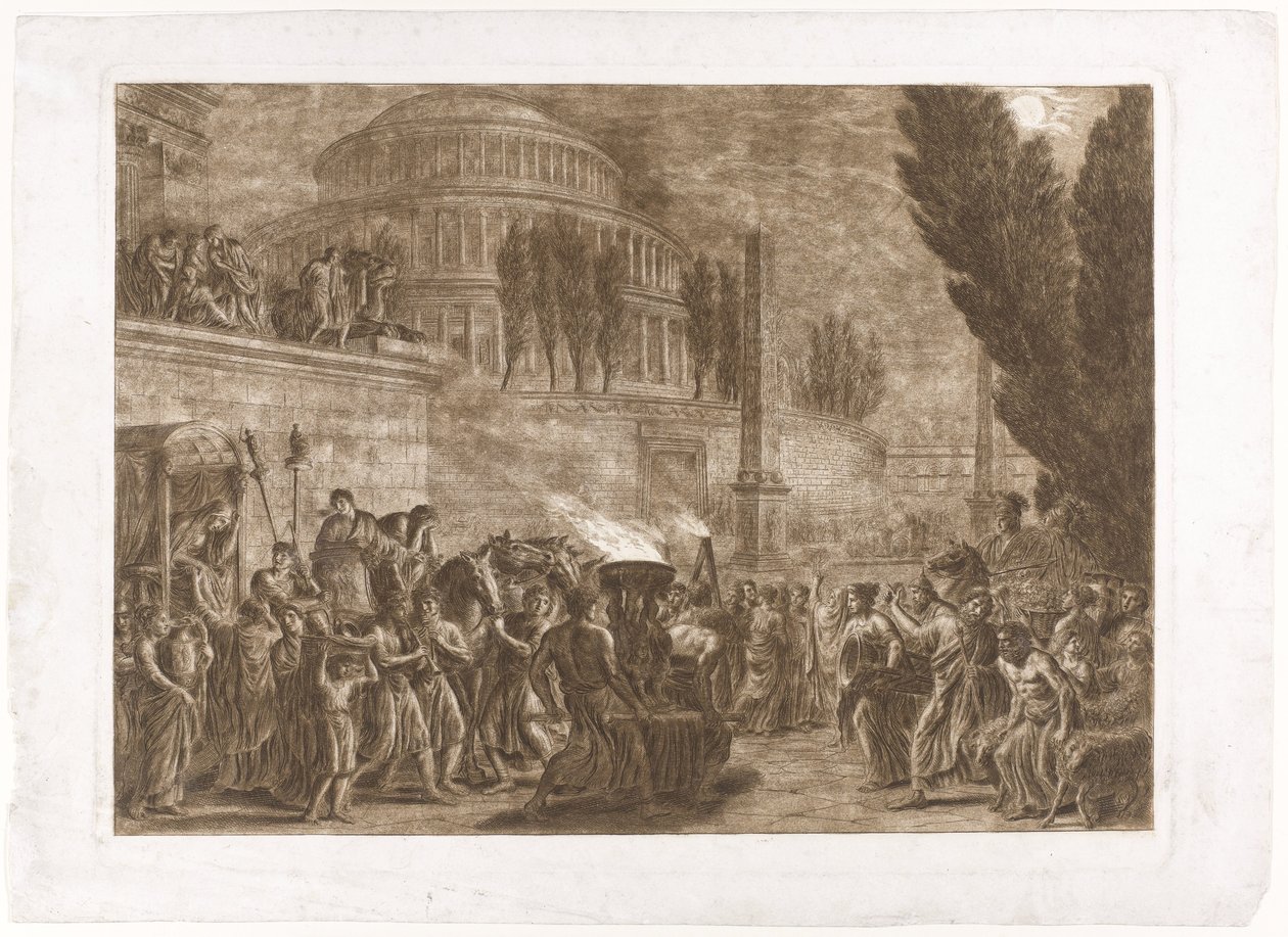 Antik tapınakta alayı by Luigi Ademollo
