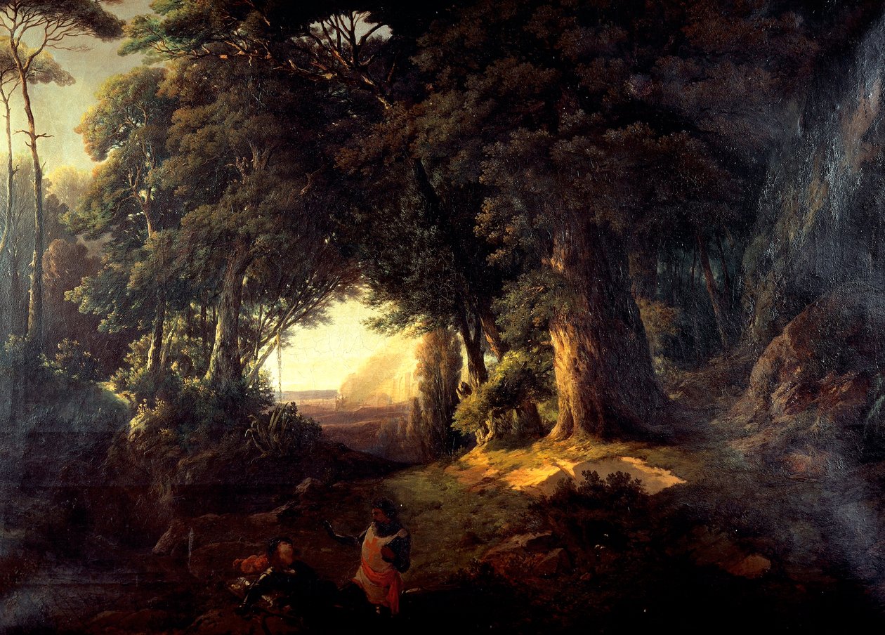 Clorinda'nın vaftizi, Luigi Ashton (1824-1884), tuval üzerine yağlı boya, 87x120 cm by Luigi Ashton