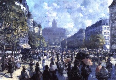 Kıtasal Bir Sokak Manzarası by Luigi Chialiva