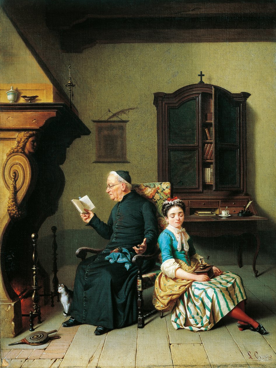 Papazın İncili, Luigi Crosio (1835-1915), tuval üzerine yağlıboya, 51x69 cm by Luigi Crosio
