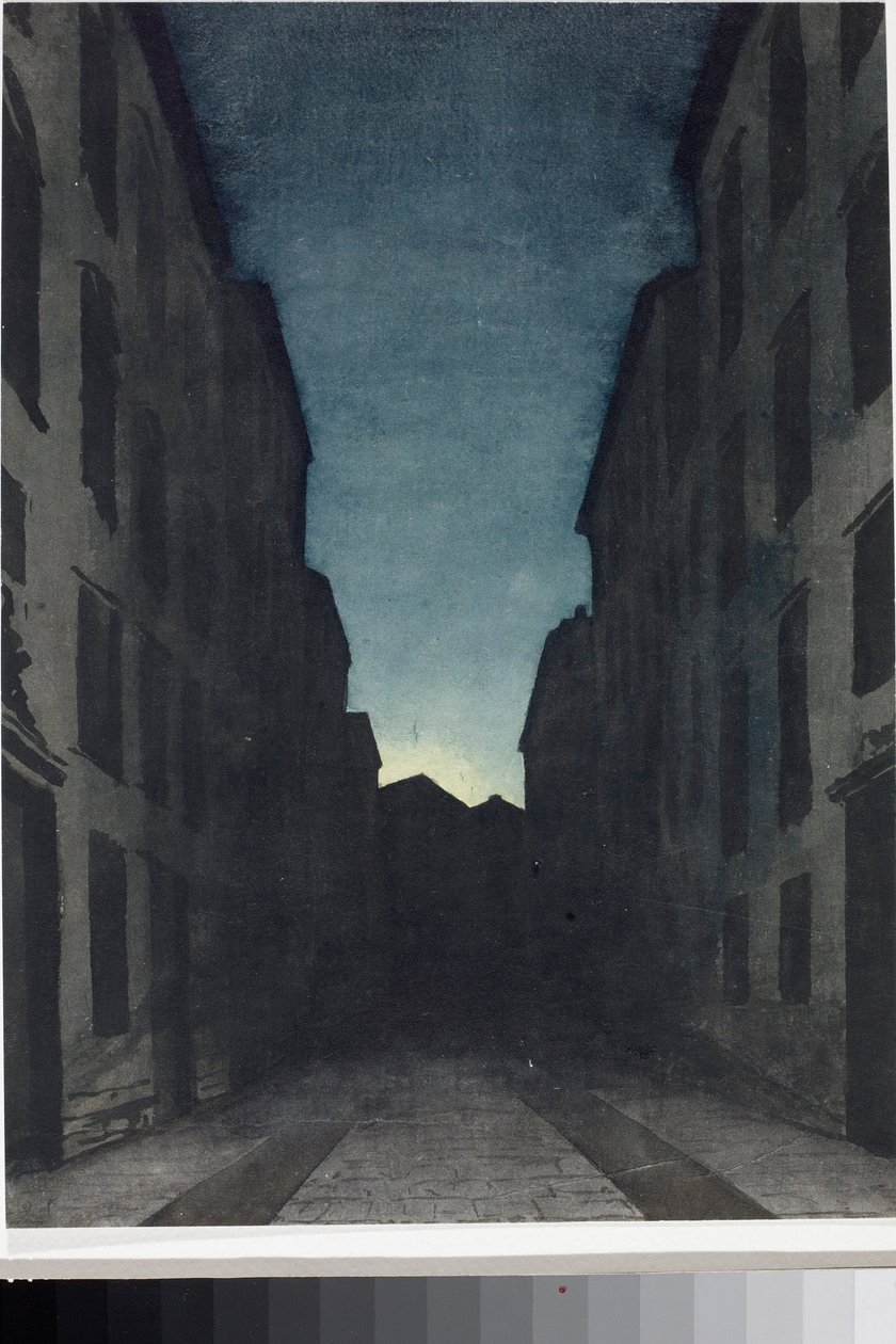 Bir Yol Perspektifi (Suluboya, c.1825) by Luigi Garibbo