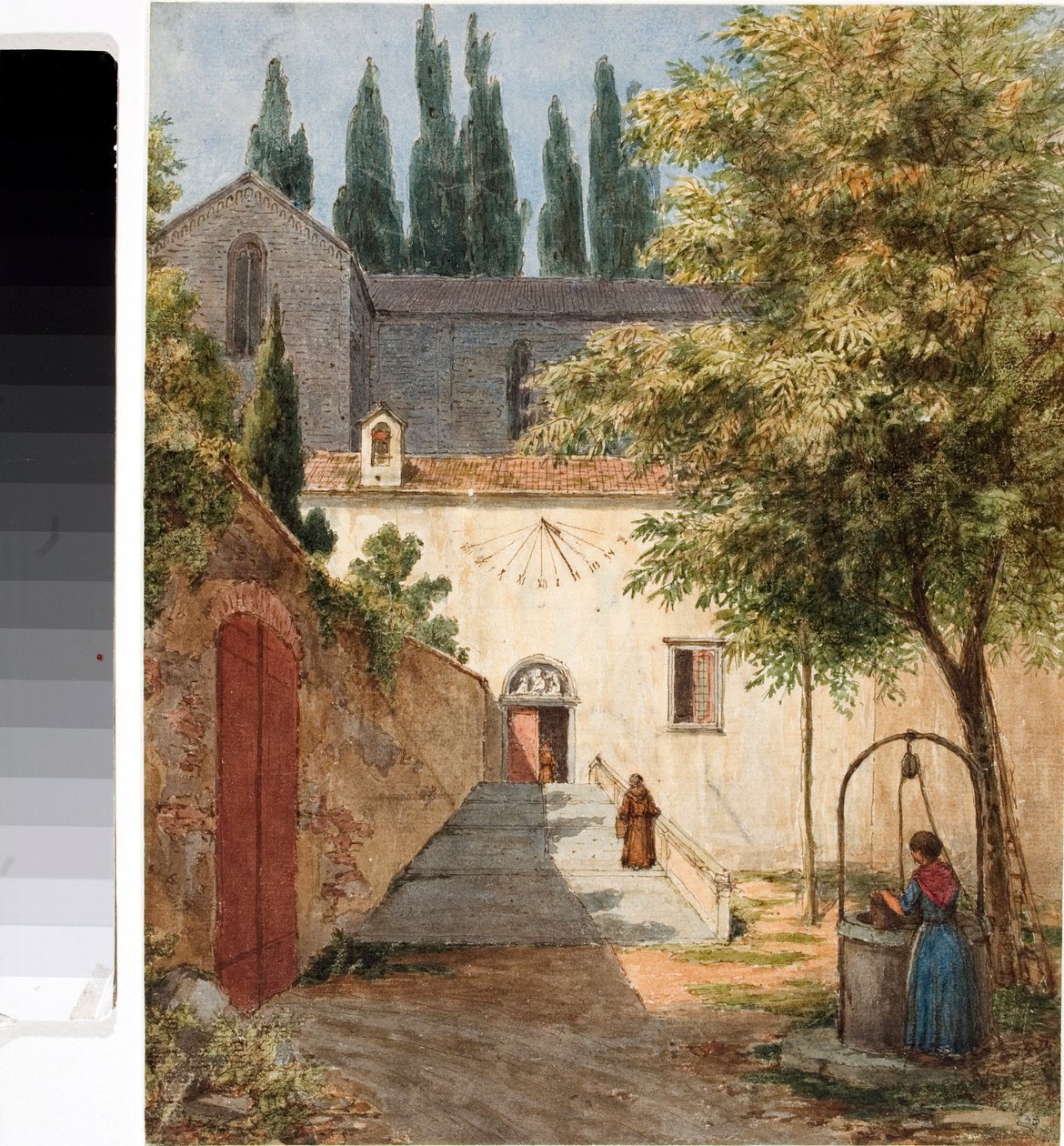 Fransisken Manastırı, İtalya (Suluboya by Luigi Garibbo