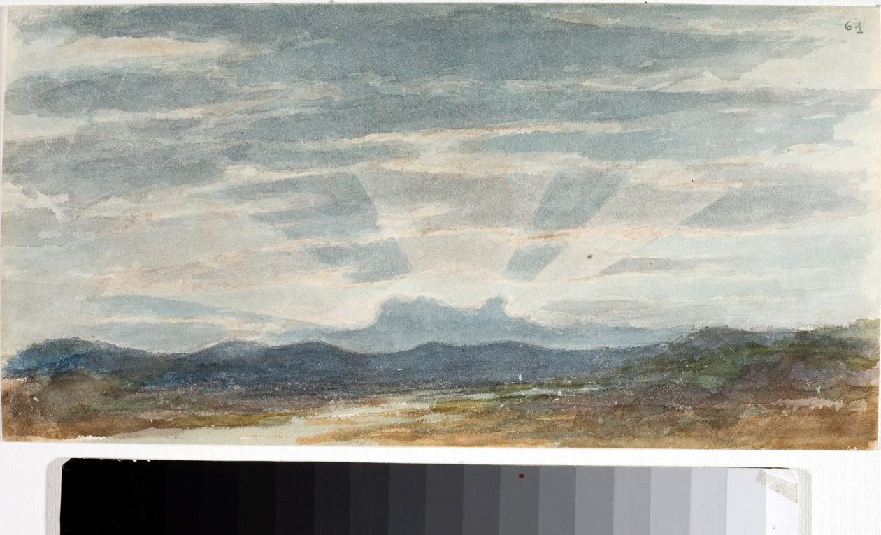 Manzara, ışık efektleri (Suluboya, 1825