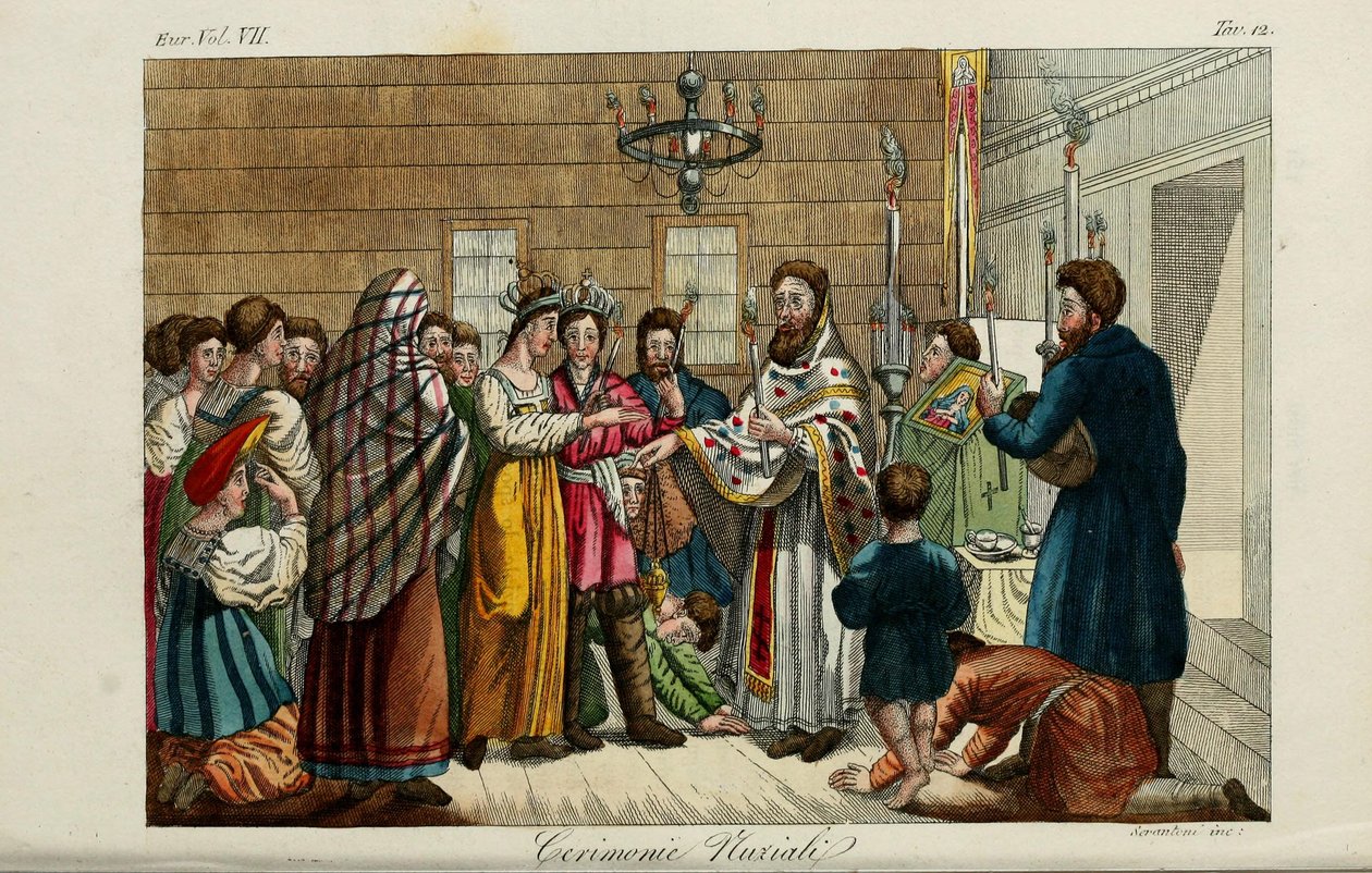 Nişan. Eski ve Modern Gümrük veya Devlet Tarihinden İllüstrasyon… Giulio Ferrario, 1831 by Luigi Giarrè