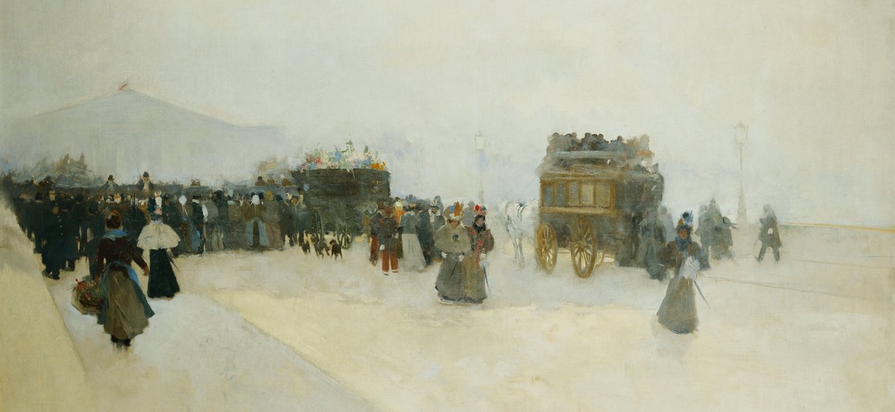 Place de la Concorde ve Palais Bourbon, by Luigi Loir