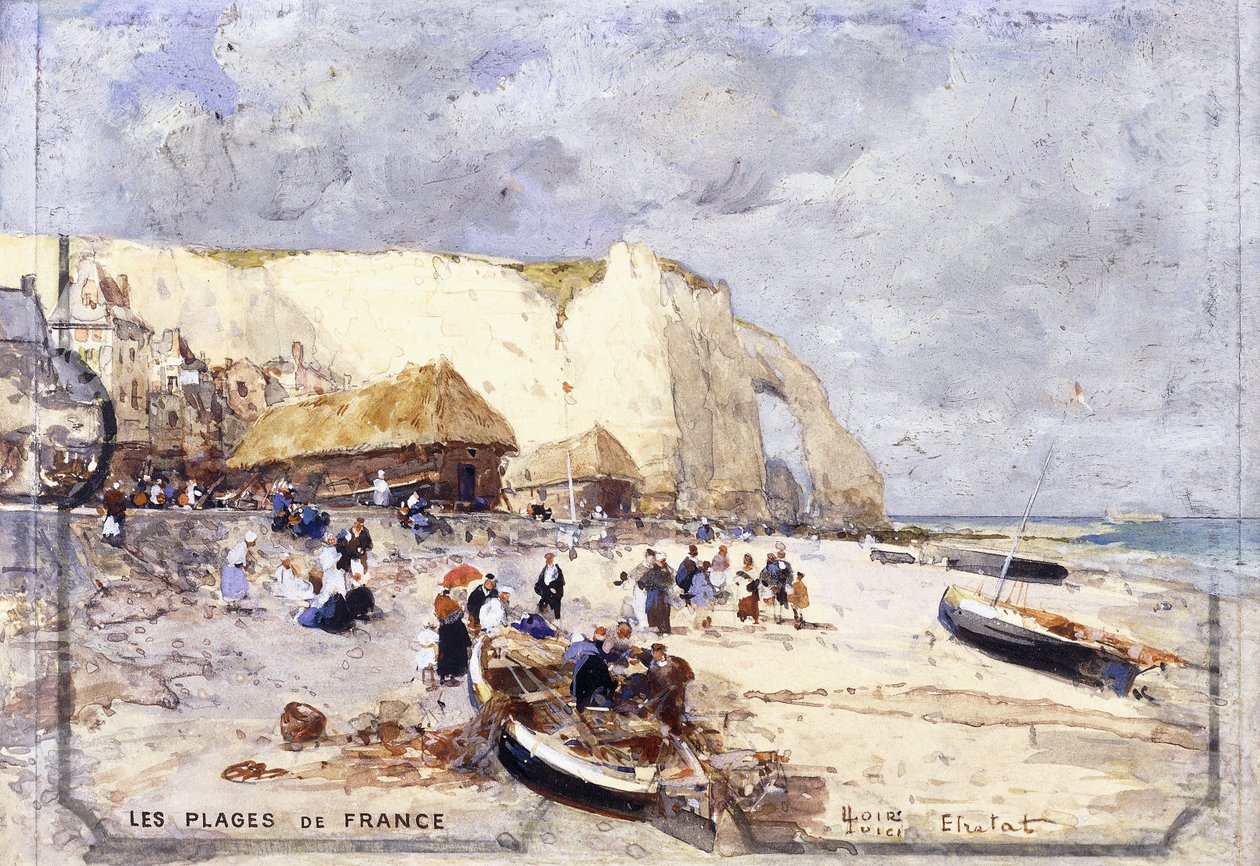 Etretat Sahili, by Luigi Loir