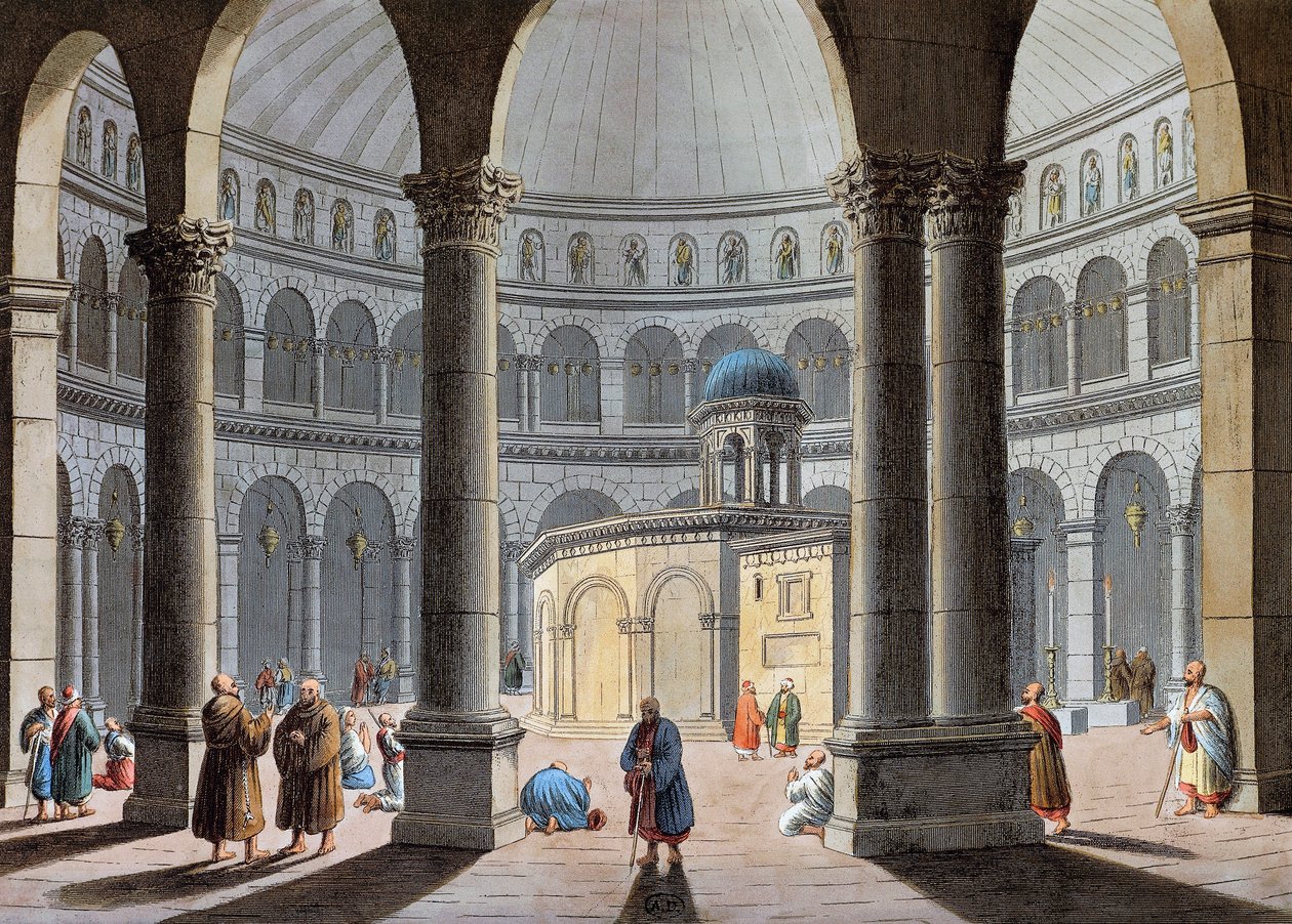 Kutsal Kabir Kilisesi, Kudüs by Luigi Mayer