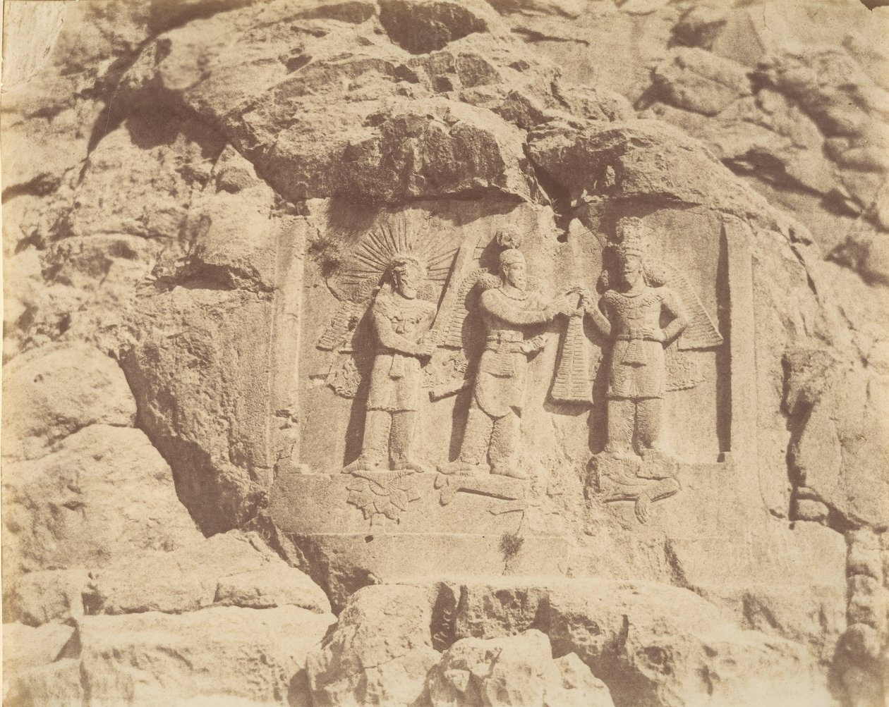 7 [Tag-e Bustan, II. Şapour'un Taç Verme Töreni, Kirmanşah], 1840'lar-60'lar. by Luigi Pesce