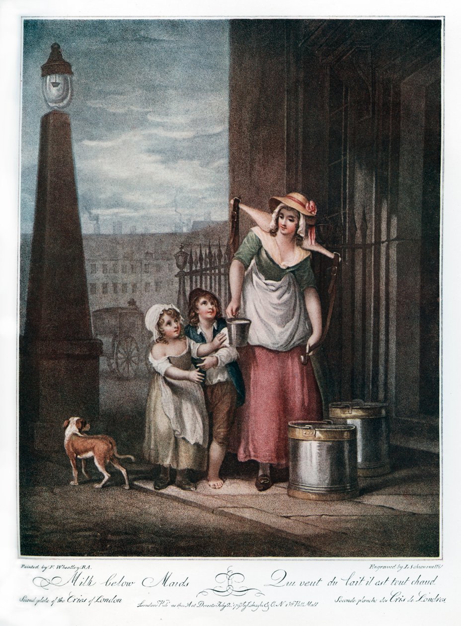 Hizmetçilerin Altında Süt, 1793. by Luigi Schiavonetti