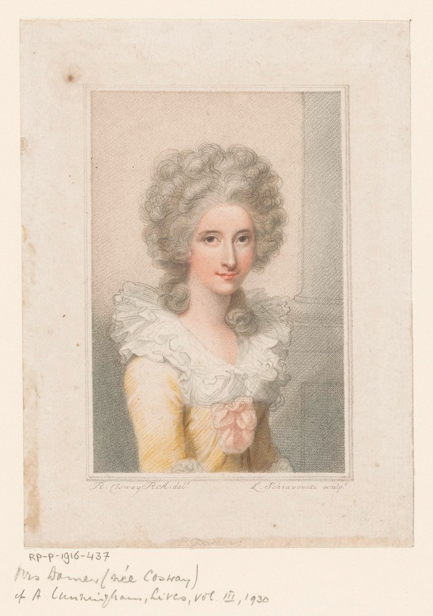 Heykeltıraş Anne Seymour Damer'in portresi by Luigi Schiavonetti