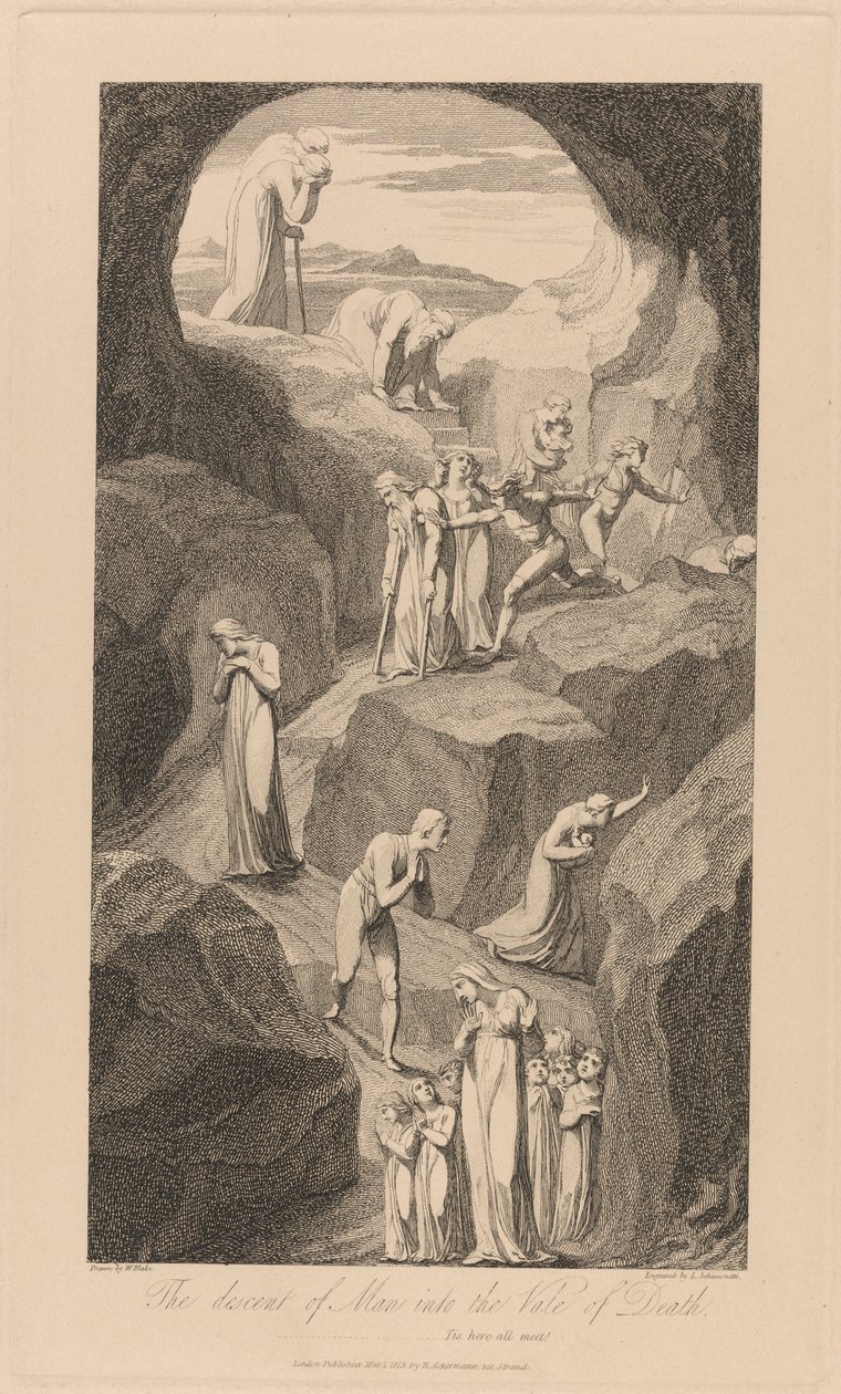 İnsanın Ölüm Vadisine İnişi by Luigi Schiavonetti
