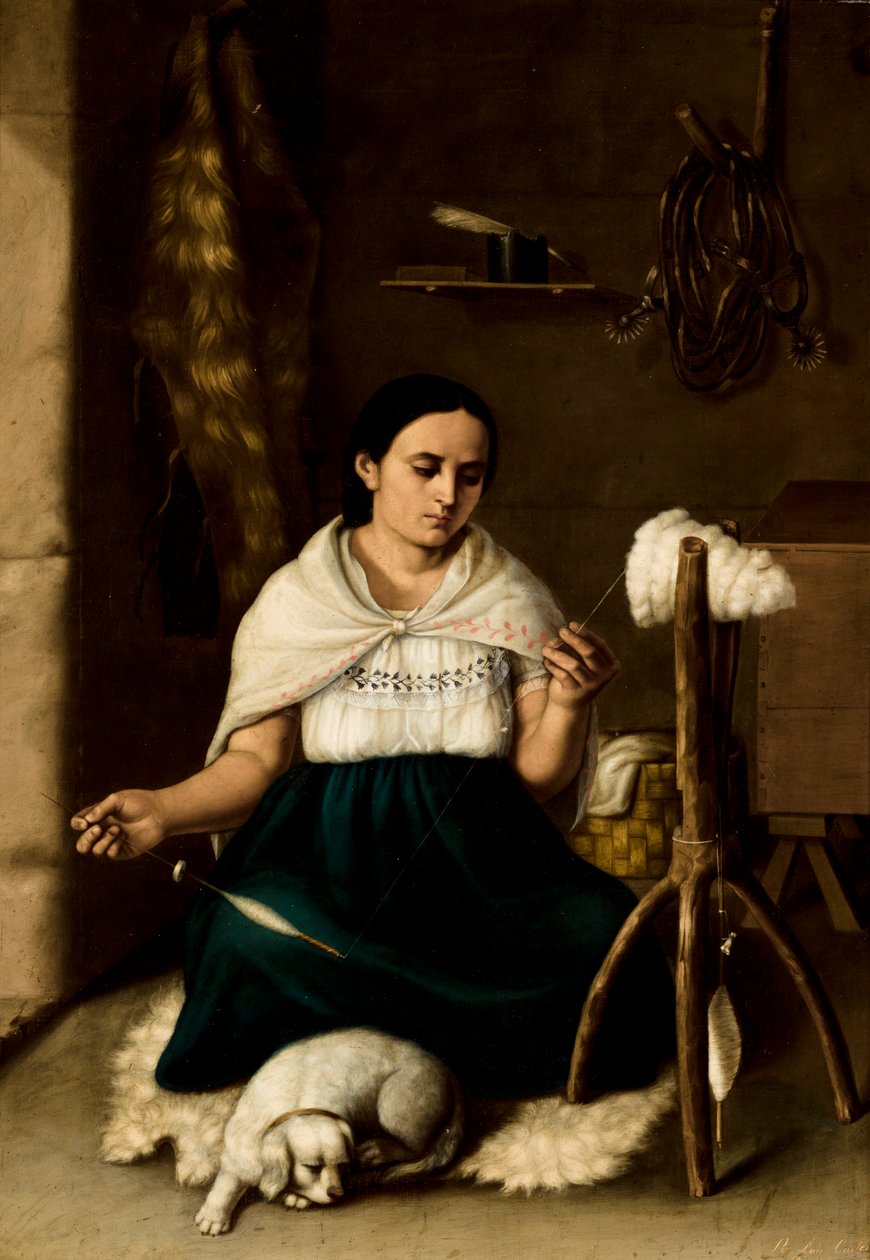 Dönen Kadın (Hilandera), 1859 by Luis Cadena