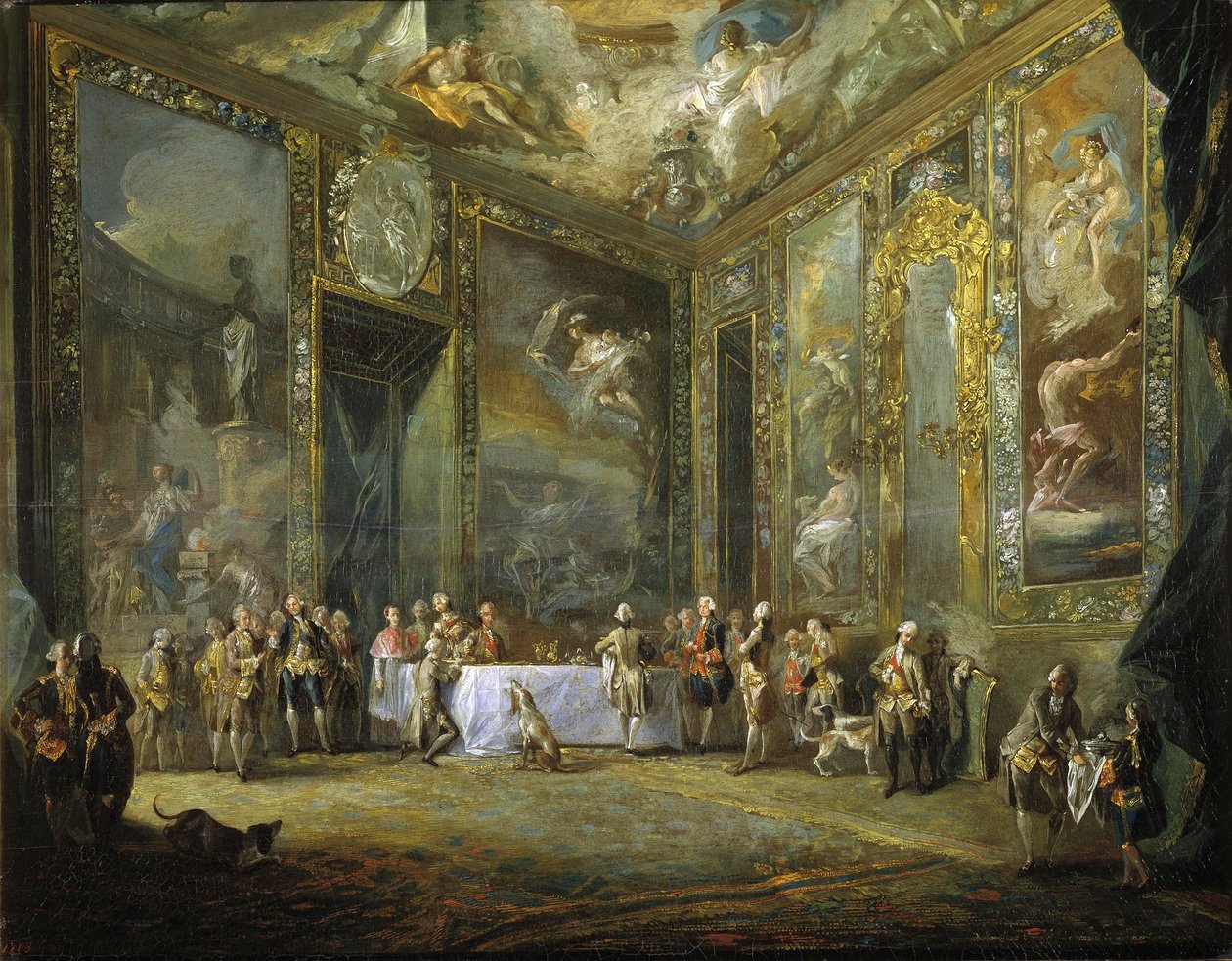 Charles III Mahkemede Yemek Español by Luis Paret y Alcazar