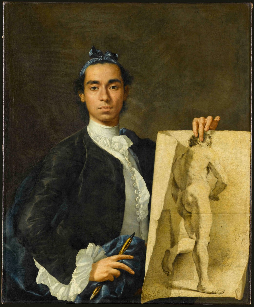 Akademik Bir Çalışma Yapan Otoportre, 1746. by Luis Egidio Melendez