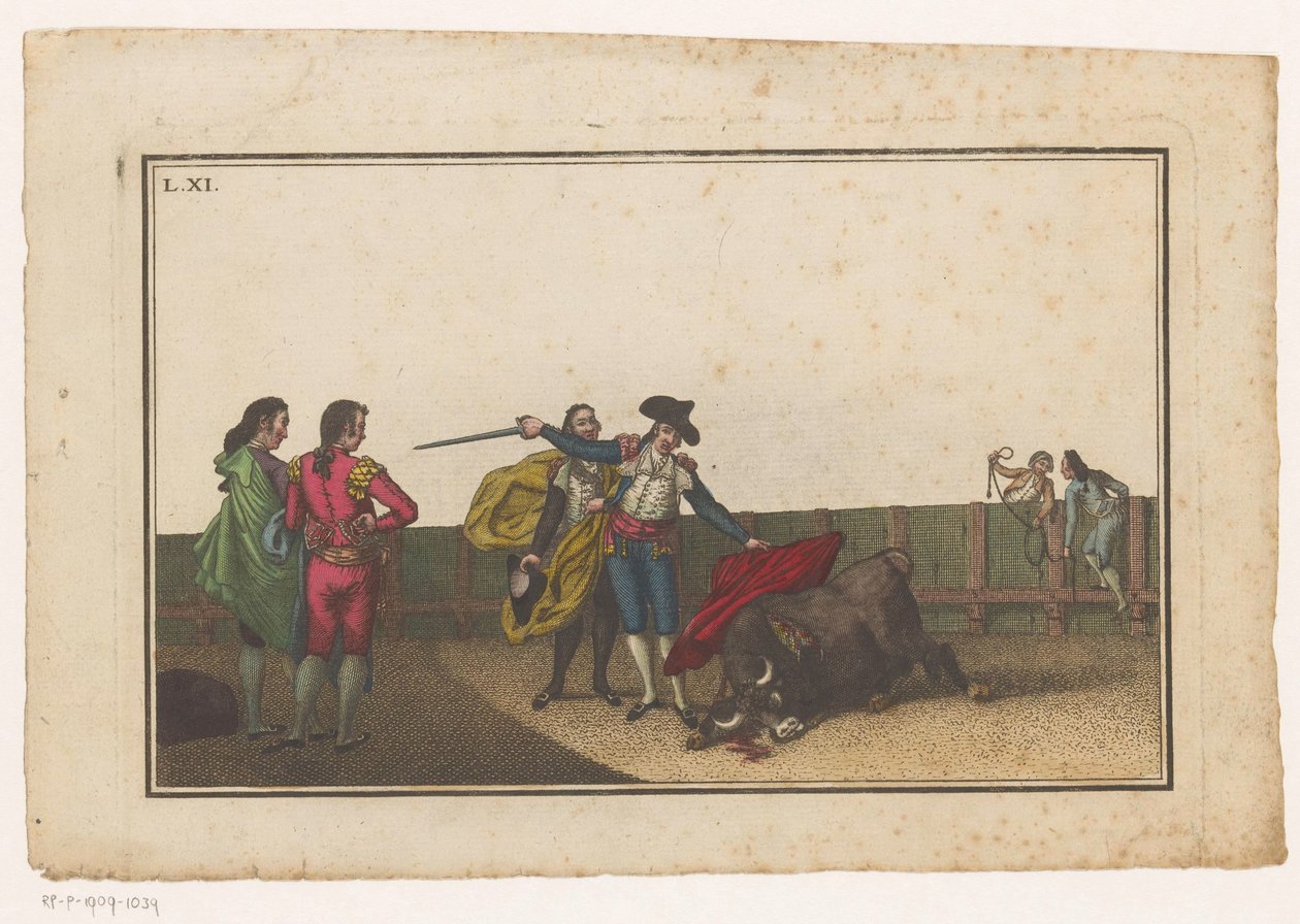 Boğa matador tarafından sokuldu Coleccion de las Principales suertes de una corrida de toros (seri başlığı) En önemli boğa güreşi manevralarının toplanması (seri başlığı) by Luis Fernandez Noseret