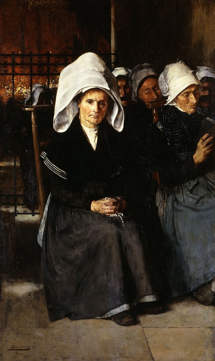 Breton Kadın Namazda, by Luis Jimenez y Aranda