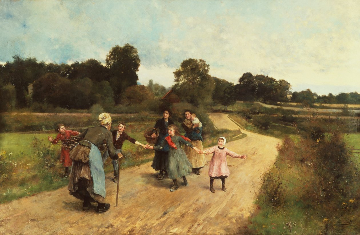 Büyükanne ile Buluşma, 1900 dolayları (tuval üzerine yağlı boya) by Luis Jimenez y Aranda