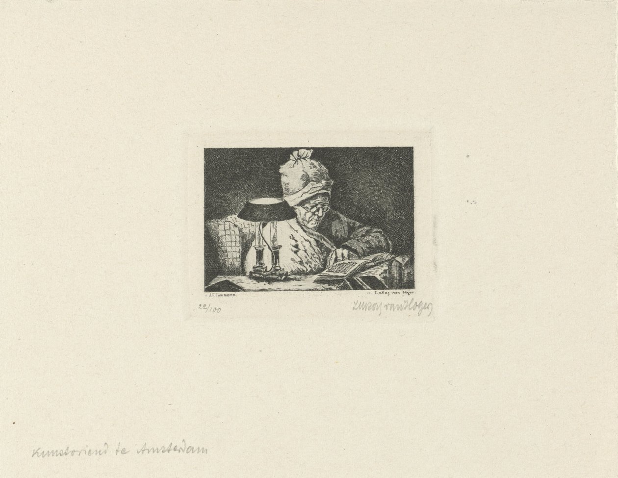 okuyan adam by Lukas van Hoger (signed by artist)