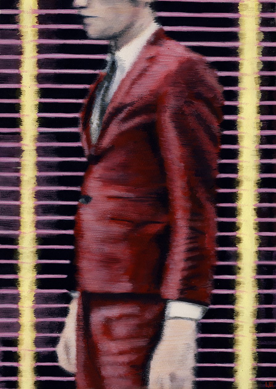 Bir Rüzgar Gülü Horozu, c.2013 (kağıt üzerine akrilik boya) by Luke Waller