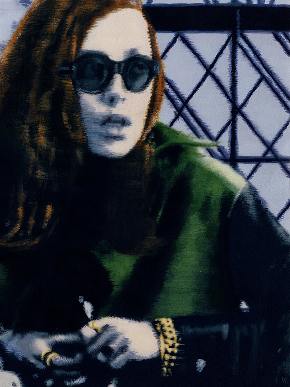 Jess, c.2012 (kağıt üzerine akrilik boya) by Luke Waller