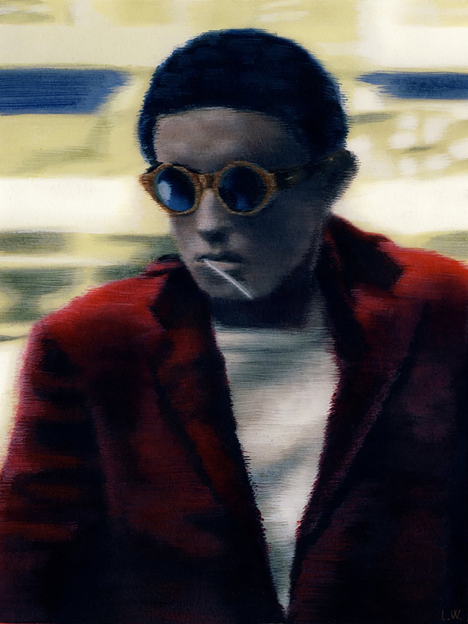 Solomon, c.2012 (kağıt üzerine akrilik boya) by Luke Waller