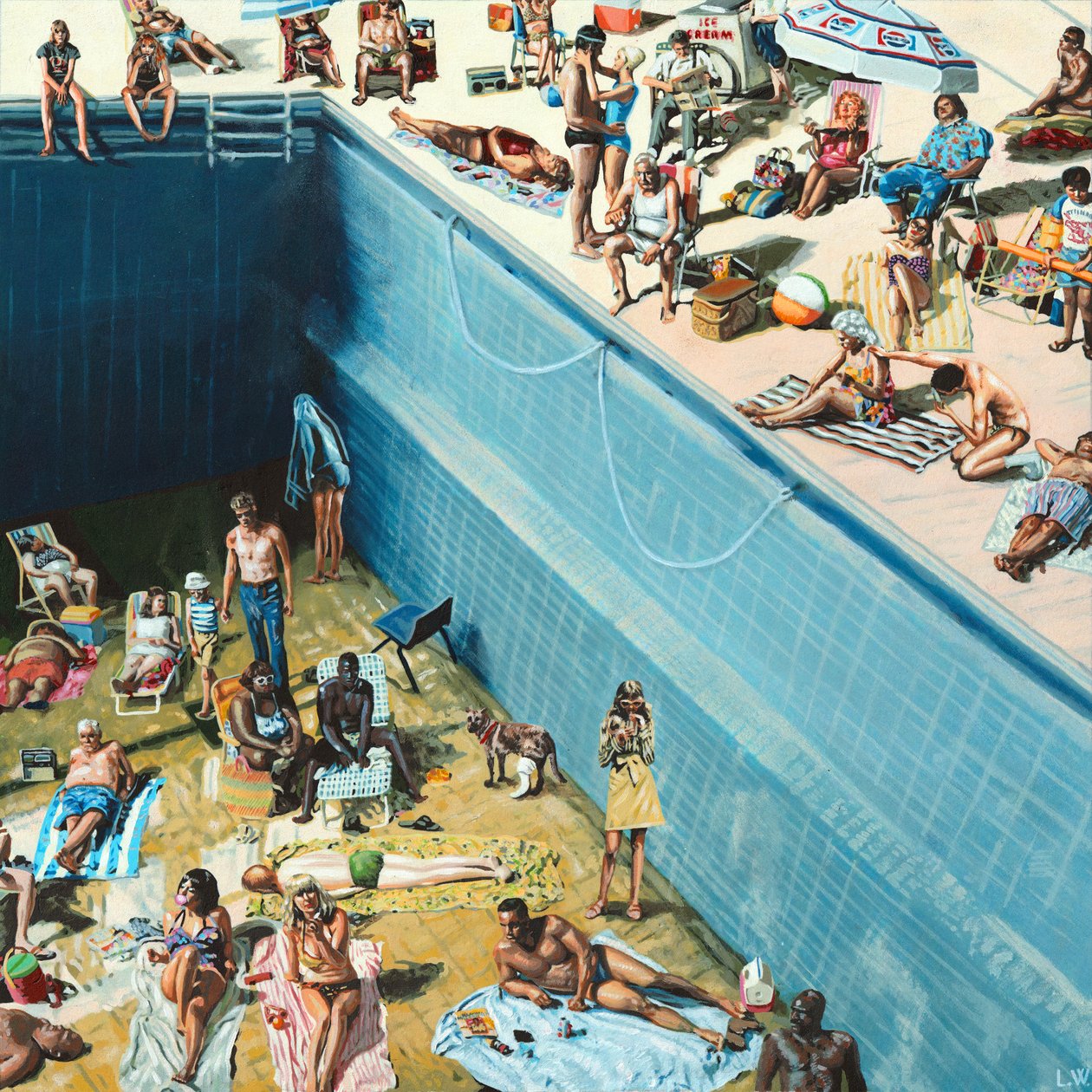 The Leak, c.2020 (kağıt üzerine akrilik boya) by Luke Waller