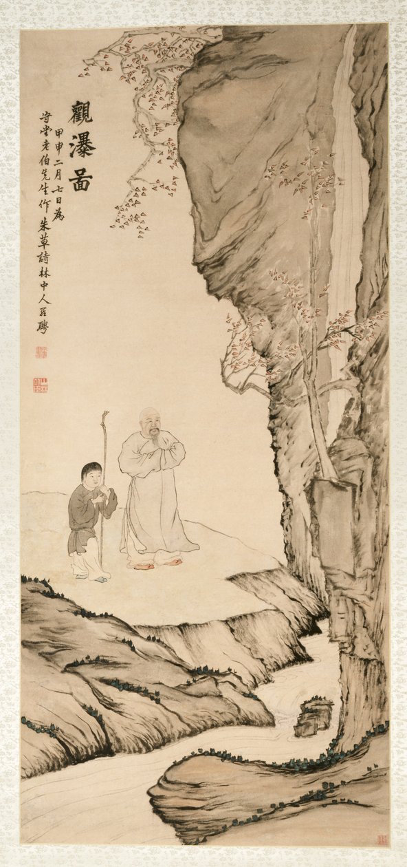 Şelaleyi İzleyen Bilgin by Luo Ping