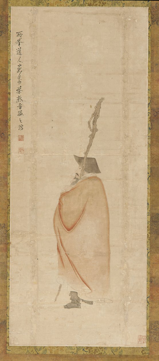 Kırmızı ceketli ayakta adam, Qing hanedanı, 18. yüzyıl. by Luo Ping