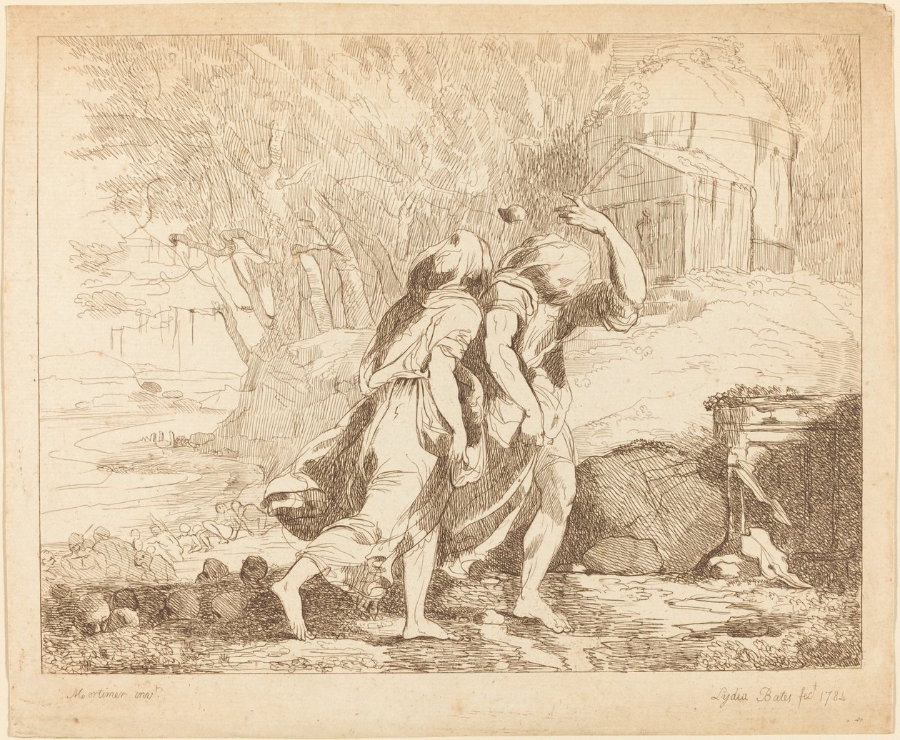 İki Kaçan Figür (Atlanta ve Hippomenes?) by Lydia Bates
