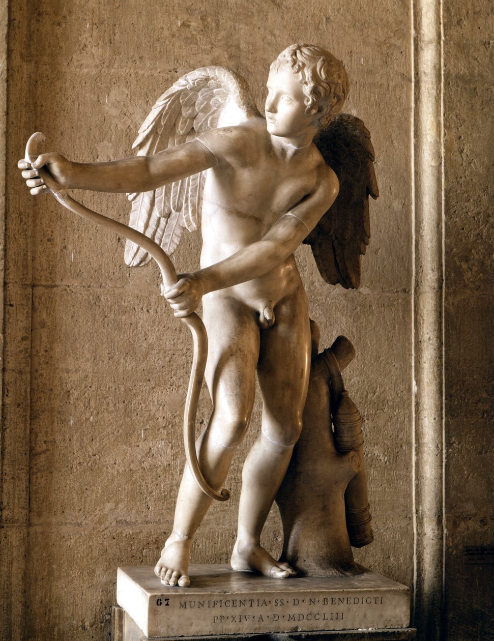 Eros (Cupid) yaylı (1753) Lysippe tarafından Eros de Thespies