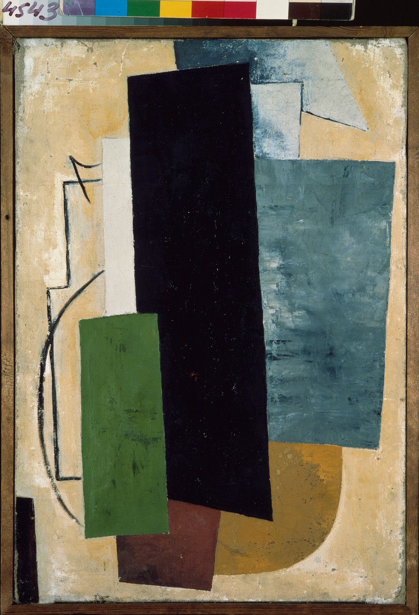 Mimari boyama. Lyubov (Lioubov) Sergeyevna Popova (1889-1924) tarafından yapılan tablo, tuval üzerine yağlı boya by Lyubov Sergeevna Popova