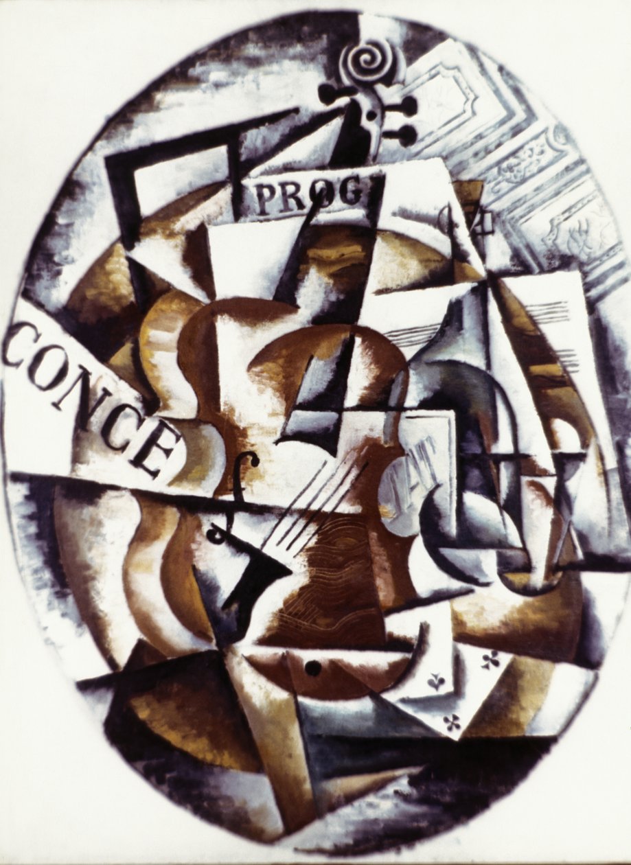 Keman (1915) (resim) by Lyubov Sergeevna Popova