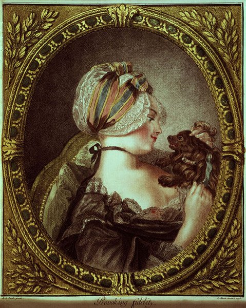 Louis Marin Bonnet (1743-93) tarafından kazınmış olan Provoking Fidelity by M.A. (after) Parelle