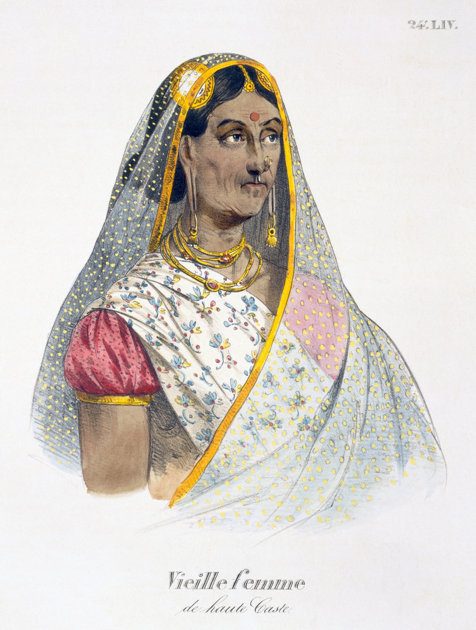 Yüksek kasttan yaşlı bir kadın, 1827-35 by M.E. Burnouf
