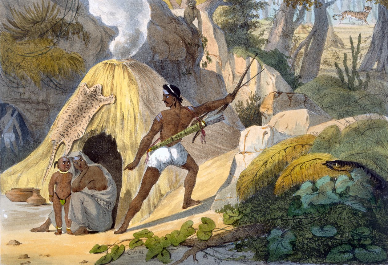 Kızılderili orman sakinleri, 1827-35 by M.E. Burnouf