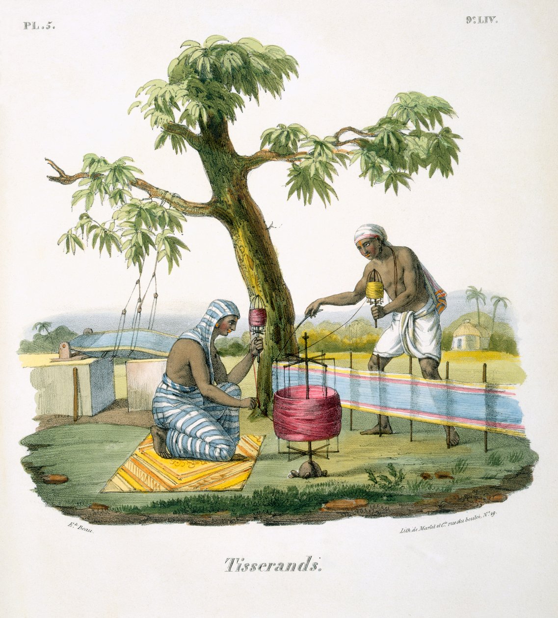 Halı Dokumacılar, 1827-35 by M.E. Burnouf
