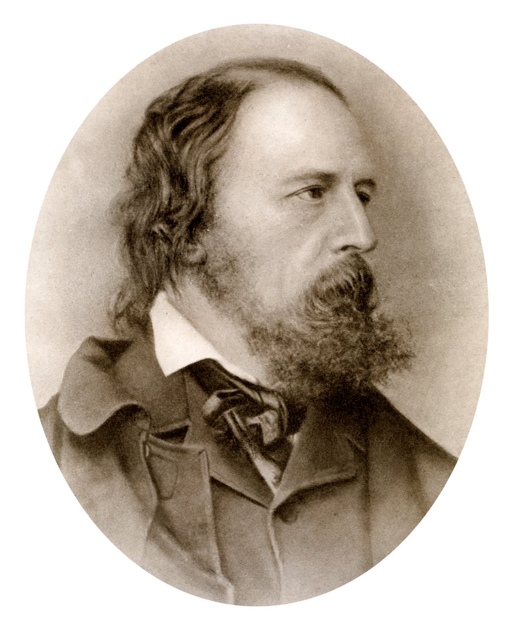 Alfred, Lord Tennyson, İngiliz şair, 1909. by M Arnault