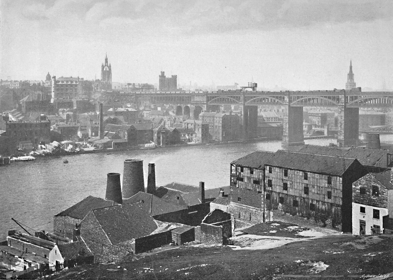 Newcastle-on-Tyne, Tavşan Bankalarından, c1896 by M. Aunty