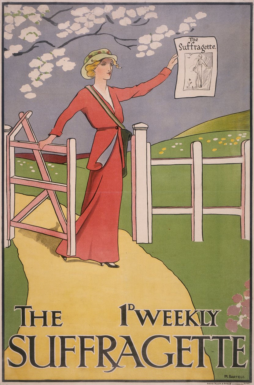 Suffragette gazetesi için afiş, c1910-c1915 by M Bartels