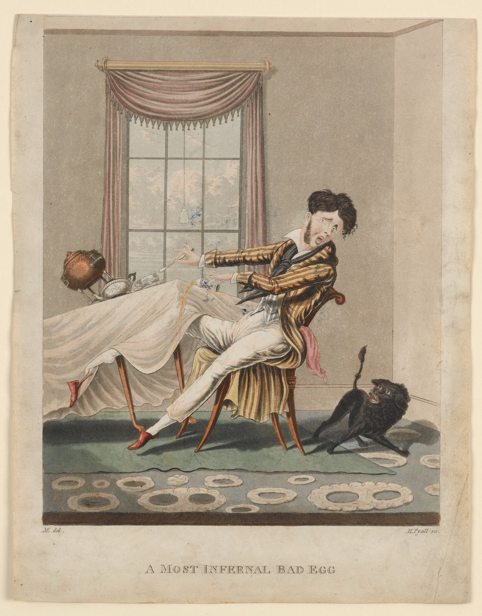 A Most Infernal Bad Egg, H. Pyall tarafından yapılan baskı, c.1825 (el boyaması gravür) by M. Egerton