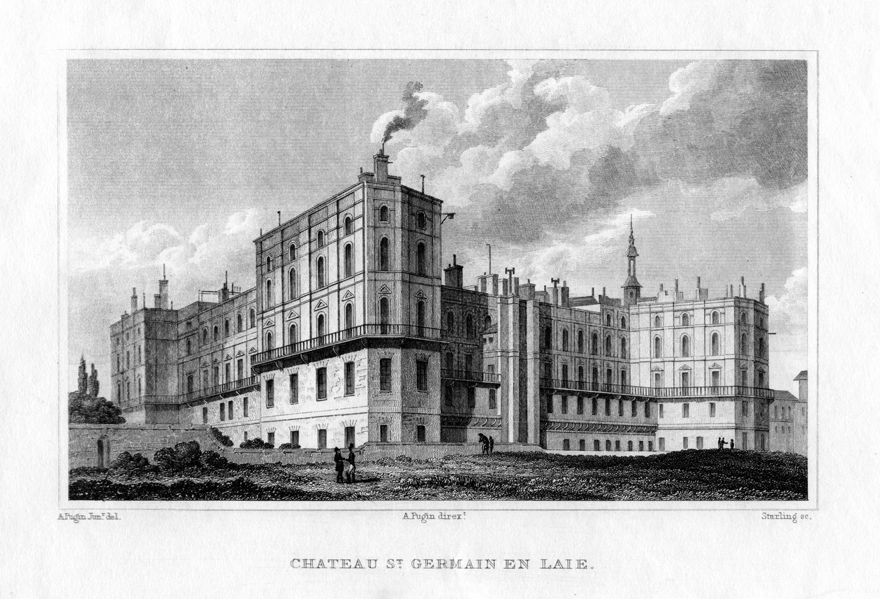 Saint Germain en Laye Şatosu, Paris, c1830 by M. J. Starling