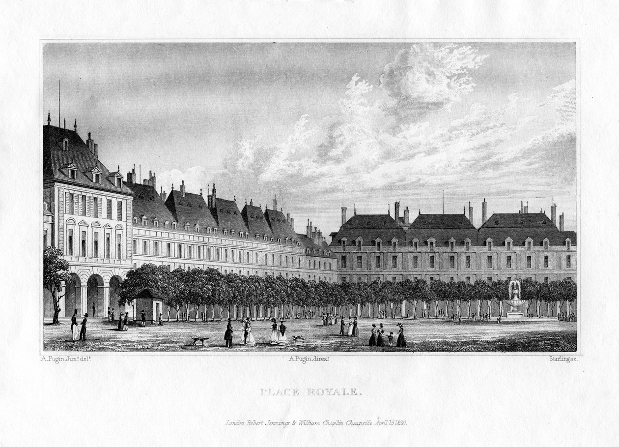 Kraliyet Sarayı, Paris, 1830 by M. J. Starling