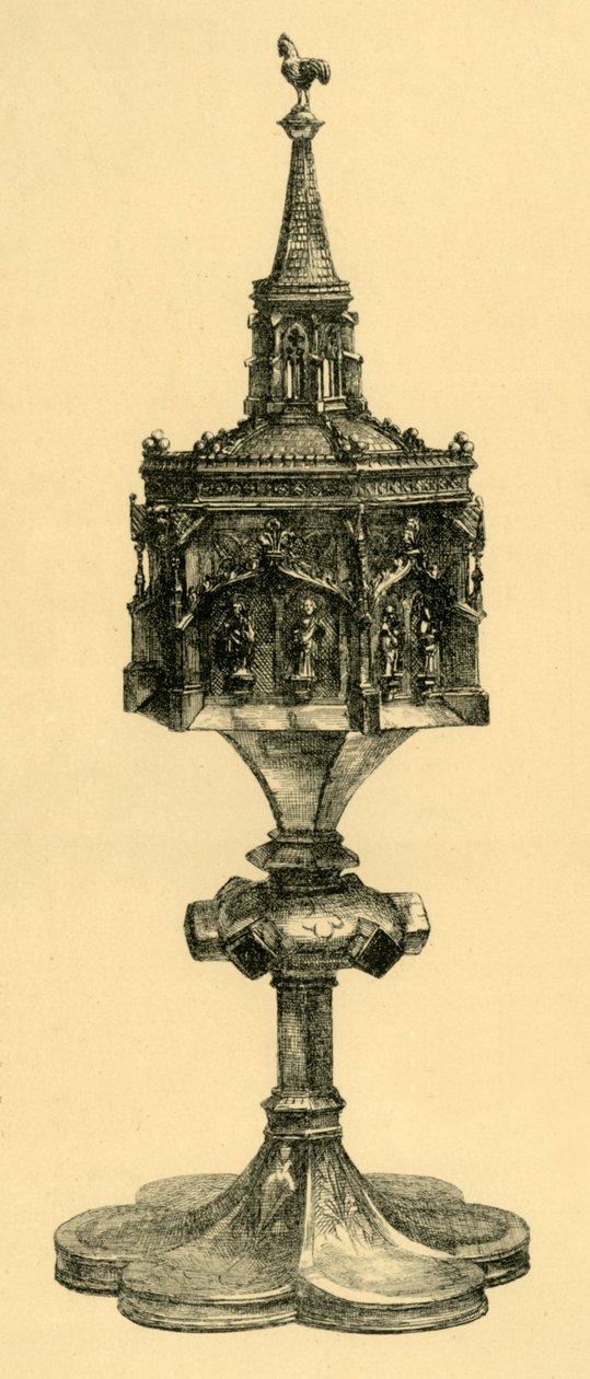 Bakır yaldızlı pyx, 15. yüzyılın ortaları, 1881. by M Sullivan