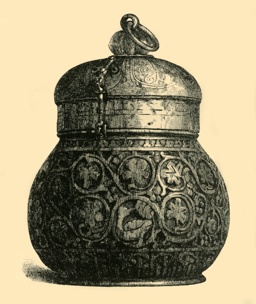 Fildişi kutu, MS 750- 850, 1881. by M Sullivan