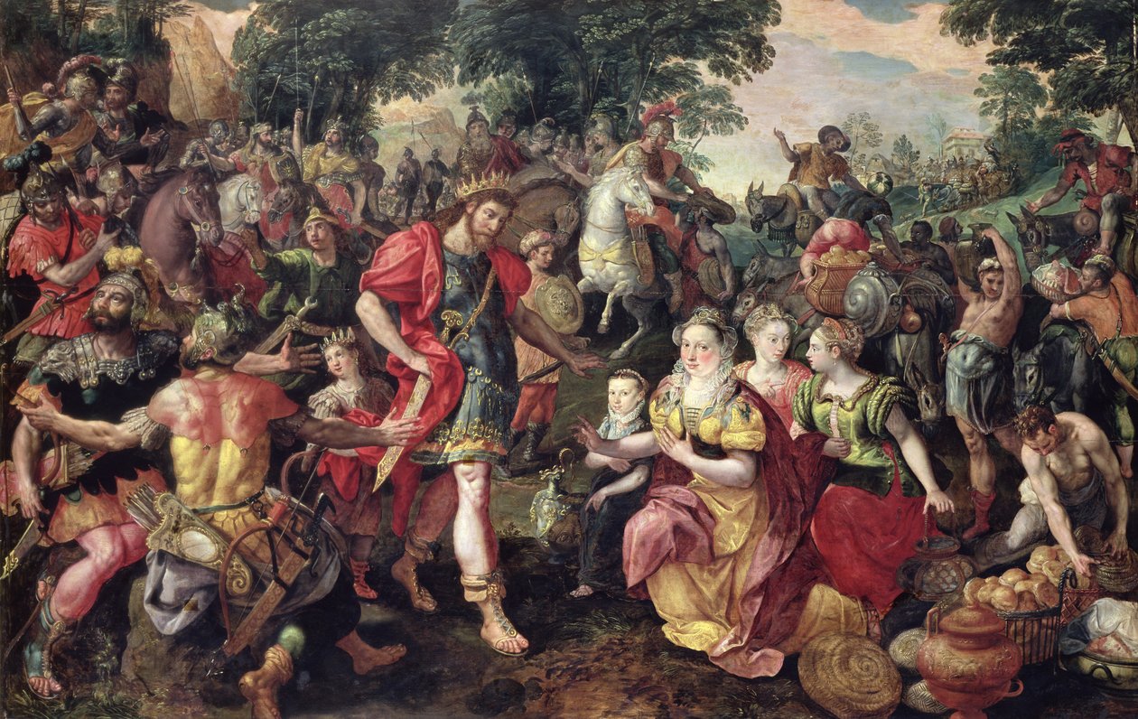 David ve Abigail veya İskender ve Darius Ailesi by Maarten de Vos